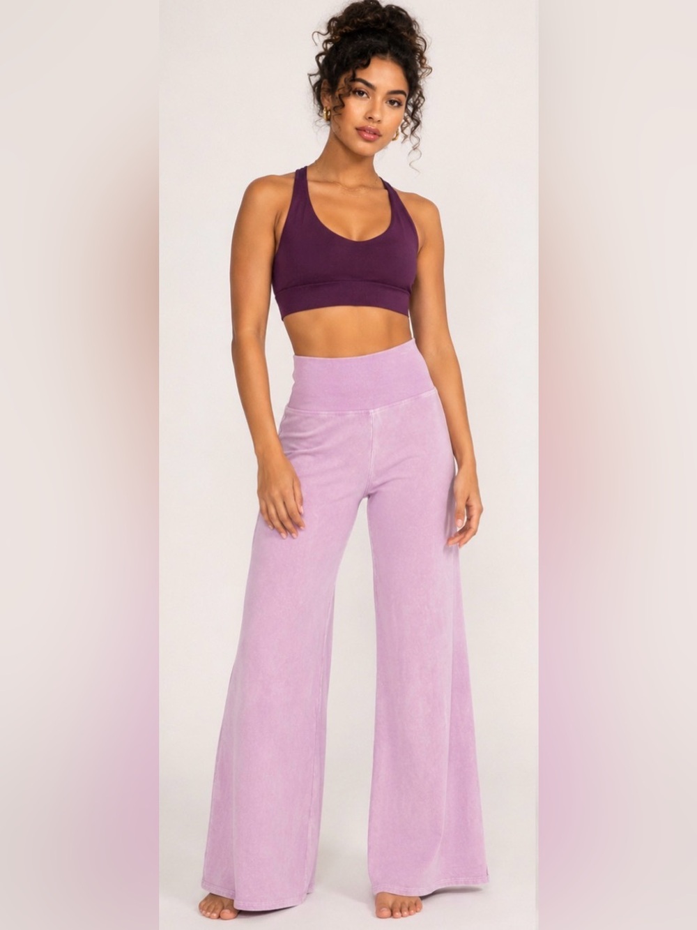 Devela Flow Pant, Vintage Wash, in Lilac Sky, Side splits, Yoga, Lounge, S